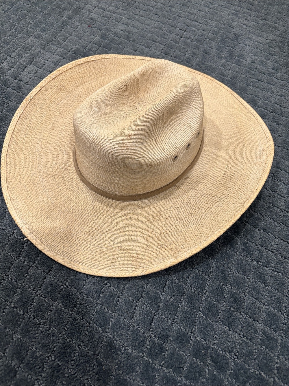 Men's Wide-Brim Straw Rancher Hat in Natural